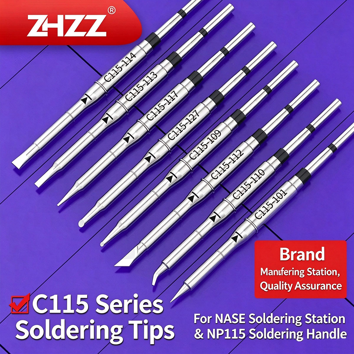 C115 Nano Soldering Iron Station - Punte per saldatore C115 C115-113 107