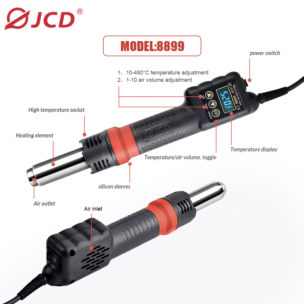 JCD 8899 Stazione di saldatura - 2 In 1 Soldering Rework Station 750W recensione e prezzo